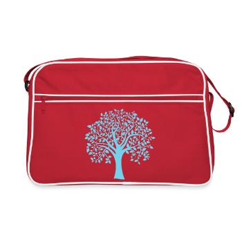 Icon Blue Jumbo Tree Print Silhouette - Retro Bag - red/white - Front