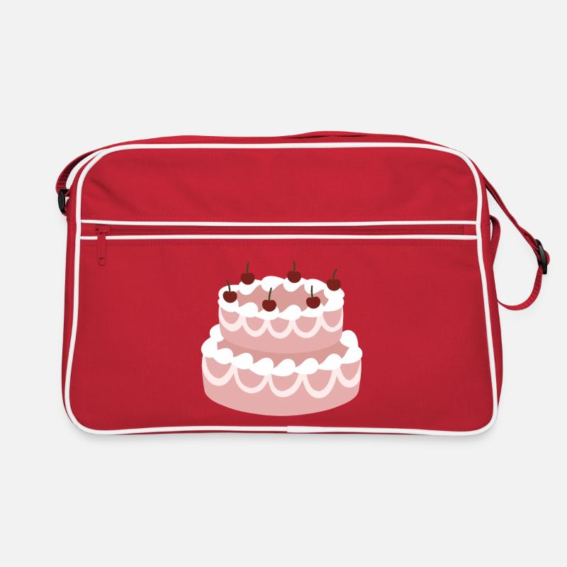 Cherry Pink Layer Cake - Retro Bag - red/white