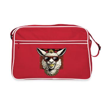 Casual lamb with sunglasses.... Cool boys - Retro Bag - red/white - Front
