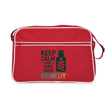Homeopathy Keep Calm Take Your Remedy Professional - Retro Bag - red/white - Front