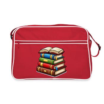 Stack of books book - Retro Bag - red/white - Front