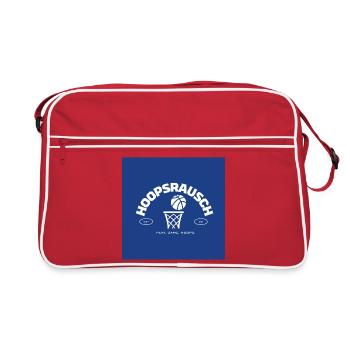 Hoopsrausch Basketball Emblem - Retro Bag - red/white - Front