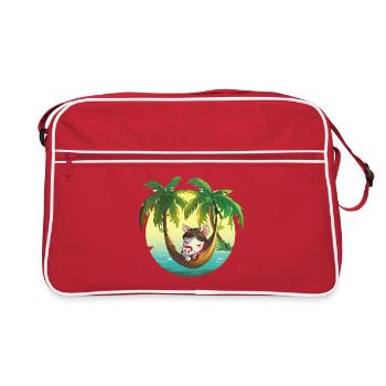 Rêve de l’île au hamac de cocotiers - Sac Retro - rouge/blanc - Devant