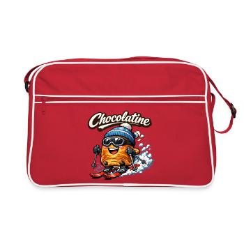 Chocolatine ski - Sac Retro - rouge/blanc - Devant