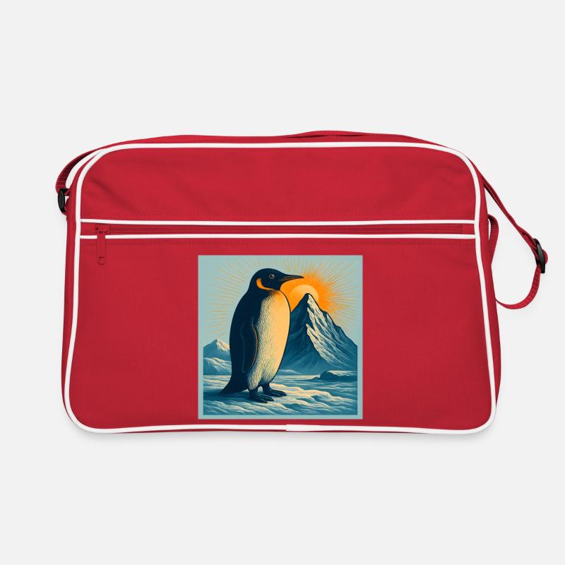 Pingouin de plage polaire au lever du soleil Sac Retro