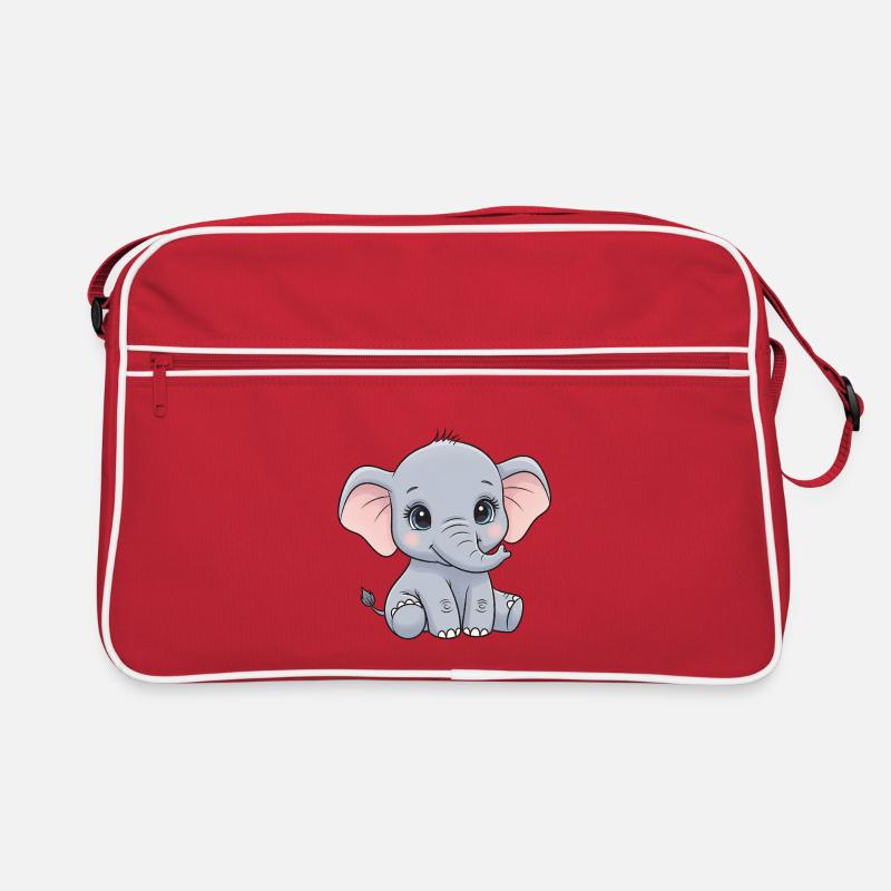 Dessin animé câlin bébé éléphant Sac Retro