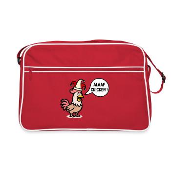 Carnaval des poulets anglais Alaaf - Sac Retro - rouge/blanc - Devant