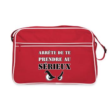 ARRÊTE DE TE PRENDRE AU SÉRIEUX. - Sac Retro - rouge/blanc - Devant