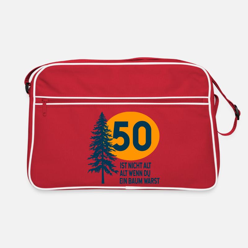 50. Geburtstag Geschenk Baum Retro Tasche