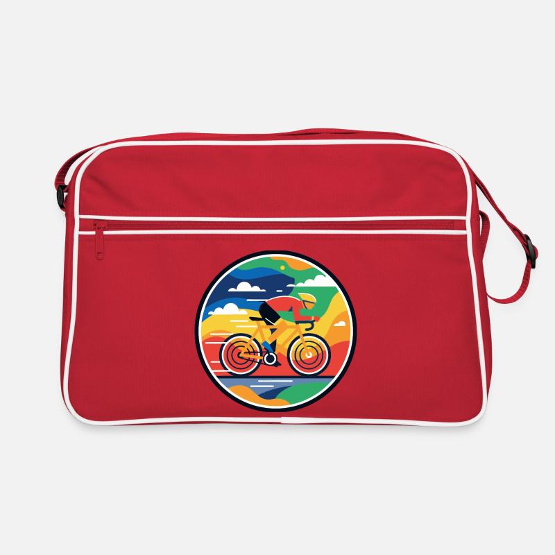 Color Explosive Road Cyclist Bicycle Speed Motif Retro Bag