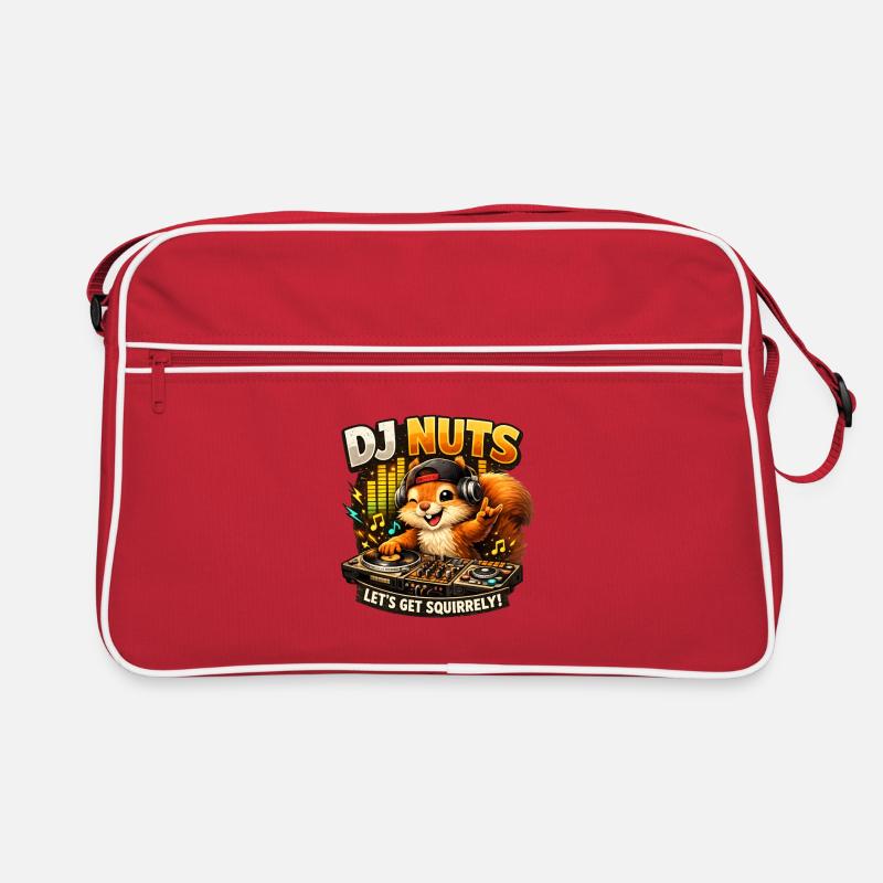 Eichhörnchen DJ Nuts süßes Squirrel lustig Retro Tasche