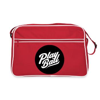 Play Ball Vintage Script - Retro Bag - red/white - Front