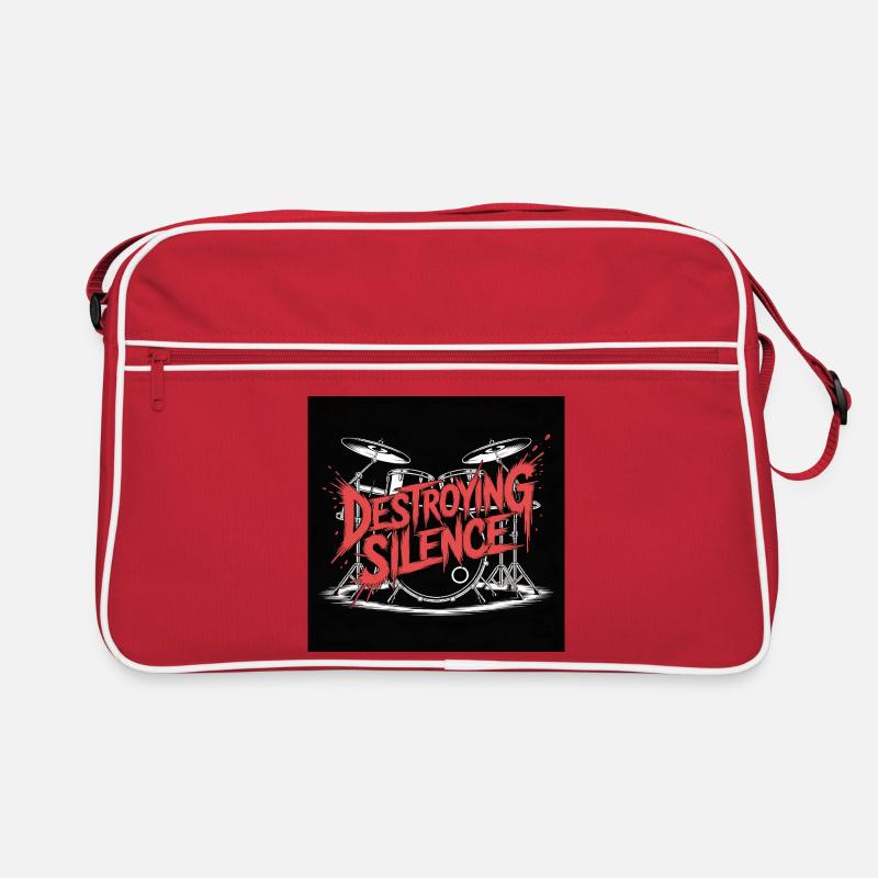Destroying Silence Drum Graffiti Retro Tasche