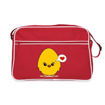 Declaration of Love Valentine's Day Chick - Retro Bag - red/white - Front