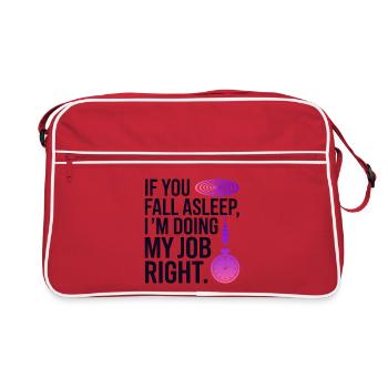Hypnotist If You Fall Asleep Job Right Profession - Retro Bag - red/white - Front