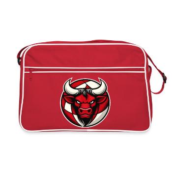 Cyclisme, Cycleball, Cyclisme en salle, Invincible - Sac Retro - rouge/blanc - Devant