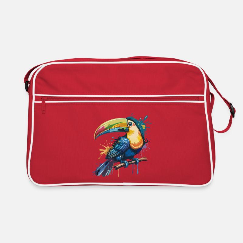 Explosion colorée de toucan Sac Retro