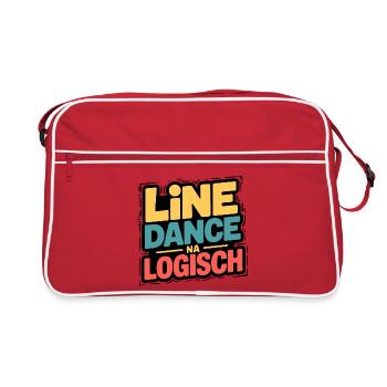 Line Dance Na Logisch - Retro Tasche - Rot/Weiß - Vorne