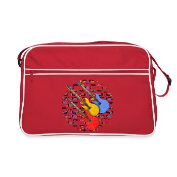 Guitares - Sac Retro - rouge/blanc - Devant