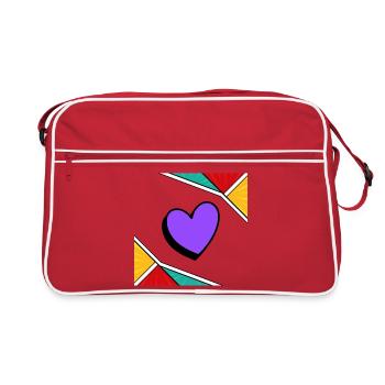 Love Art - Retro Tasche - Rot/Weiß - Vorne