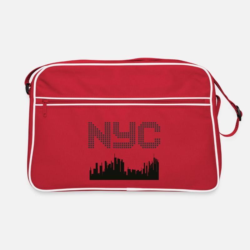 New York Pixel Skyline Retro Tasche