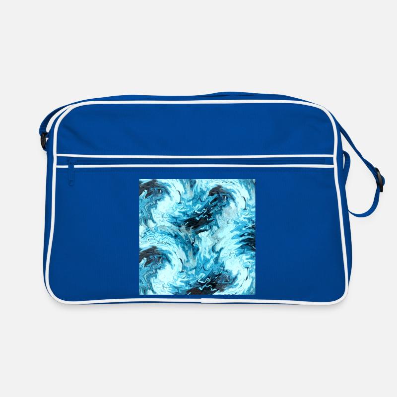 Aqua Marble Pattern Waves Retro Bag