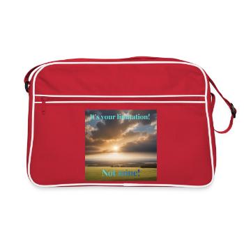 It's your limitation. Not mine - Retro Bag - red/white - Front