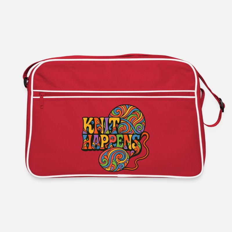 Knit Happens Psychedelic Yarn Retro Bag