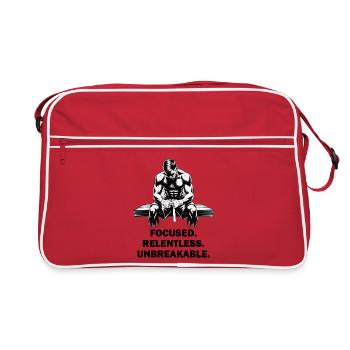 Combattant MMA concentré, implacable et incassable - Sac Retro - rouge/blanc - Devant