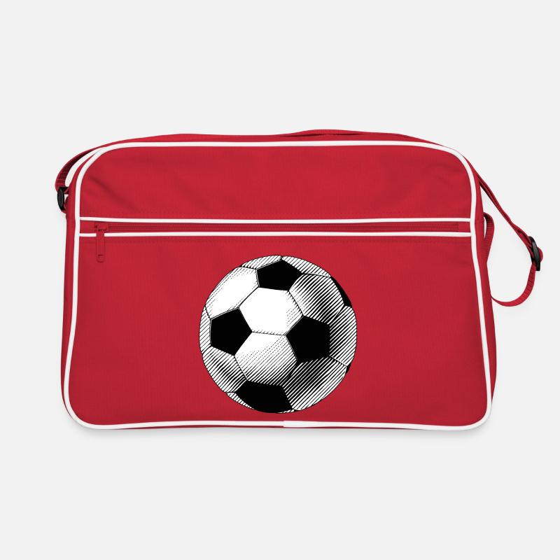 Black and White Sketch Balloon - Retro Bag - red/white
