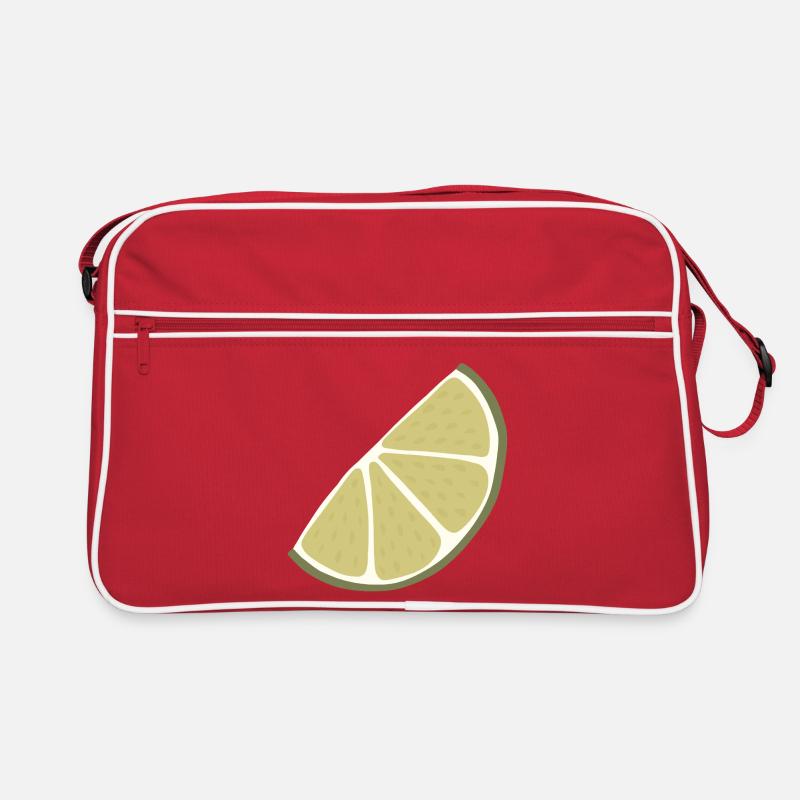 Lime Slice Citron Vert Minimaliste Sac Retro