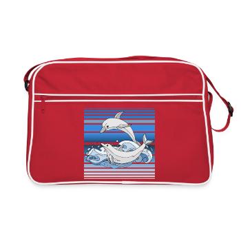 Dauphins - Sac Retro - rouge/blanc - Devant