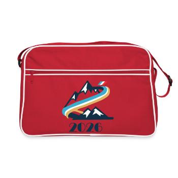 Emblème du Sentier de la Montagne 2026 - Sac Retro - rouge/blanc - Devant