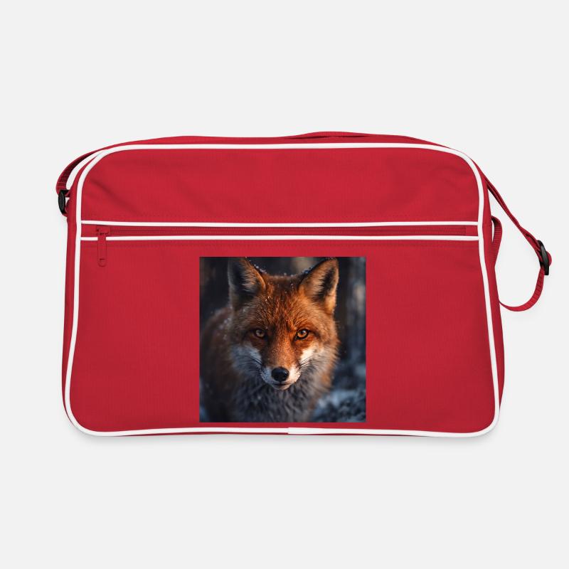 Fuchs-Erkundung bei Einbruch der Dämmerung Retro Tasche