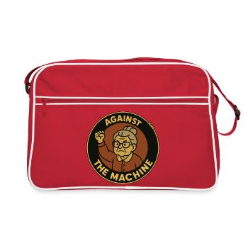 Against the machine – Grandma Protest - Retro Bag - red/white - Front