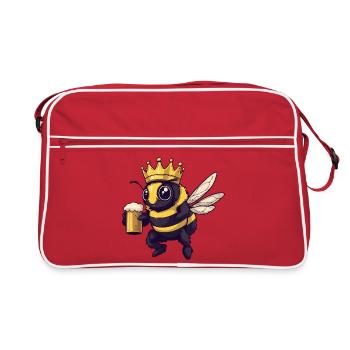 Bee Beer King - Retro Bag - red/white - Front