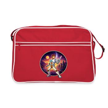 Pixel Captain – Héros rétro de science-fiction - Sac Retro - rouge/blanc - Devant