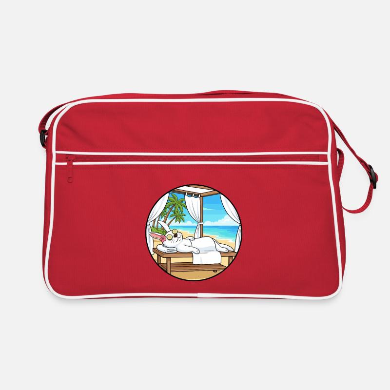 Art relaxant du lapin de plage Spa Sac Retro