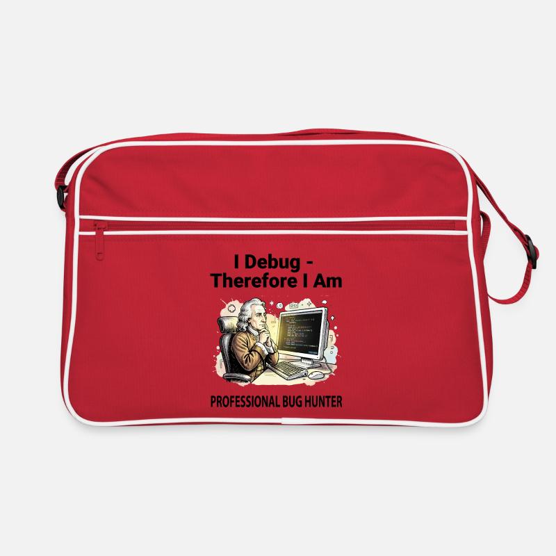 Retro Scholar at Coding Console - light background Retro Bag
