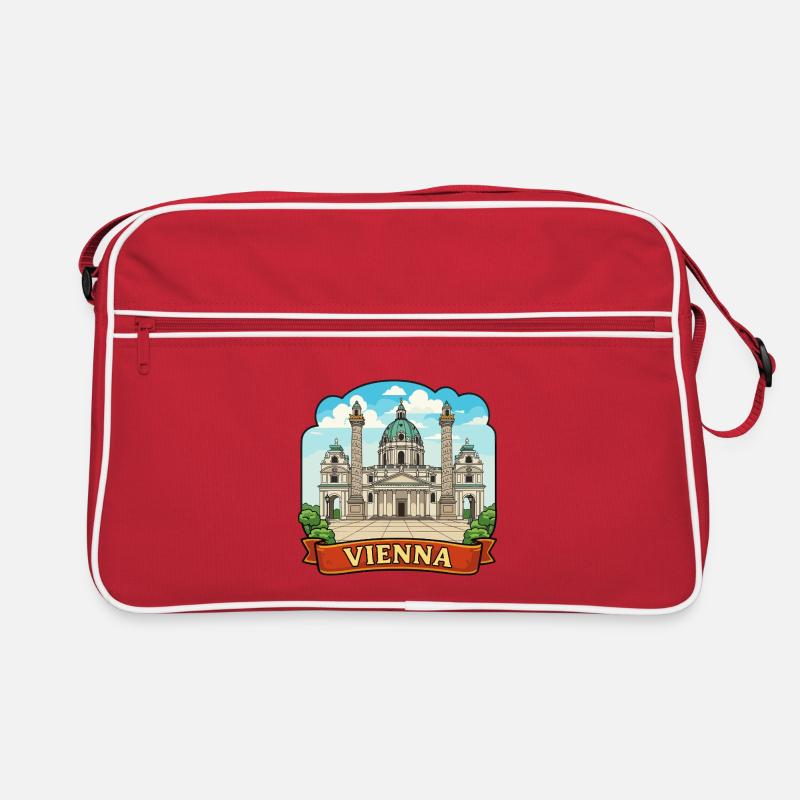 Vienna Austria Karlskirche Retro Ribbon Emblem Retro Bag