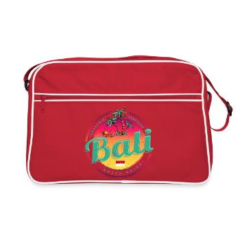 Souvenir rétro de coucher de soleil Bali Indonesia - Sac Retro - rouge/blanc - Devant