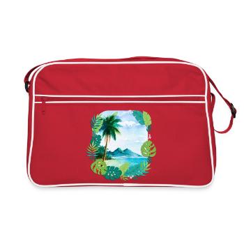 Palm Island Dream Vacation Hawaii Beach Sea Trip - Retro Bag - red/white - Front