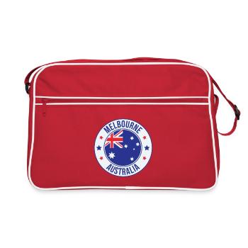 Insigne du Cercle du drapeau de Melbourne - Sac Retro - rouge/blanc - Devant