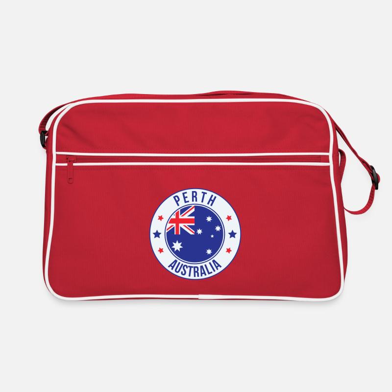 Perth Australia Circle Abzeichen Retro Tasche