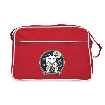 Médaille Maneki Neko Night - Sac Retro - rouge/blanc - Devant