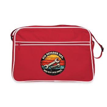 Je vais arranger ça – pas sous pression - Sac Retro - rouge/blanc - Devant