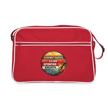 Spontaneously creative: Not chaotic - Retro Bag - red/white - Front
