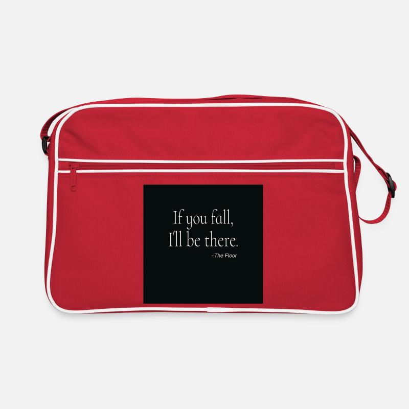 Si vous tombez Typographie Conception d’affiche Sac Retro