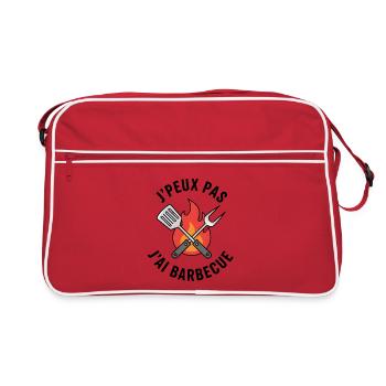 Barbecue en Flamme et Outils Croisés - Sac Retro - rouge/blanc - Devant