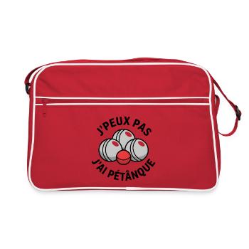 J'peux pas j'ai pétanque - Sac Retro - rouge/blanc - Devant